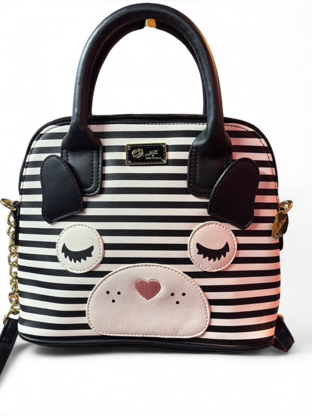 BETSEY JOHNSON PUPPY-MOTIF CROSSBODY/HANDBAG